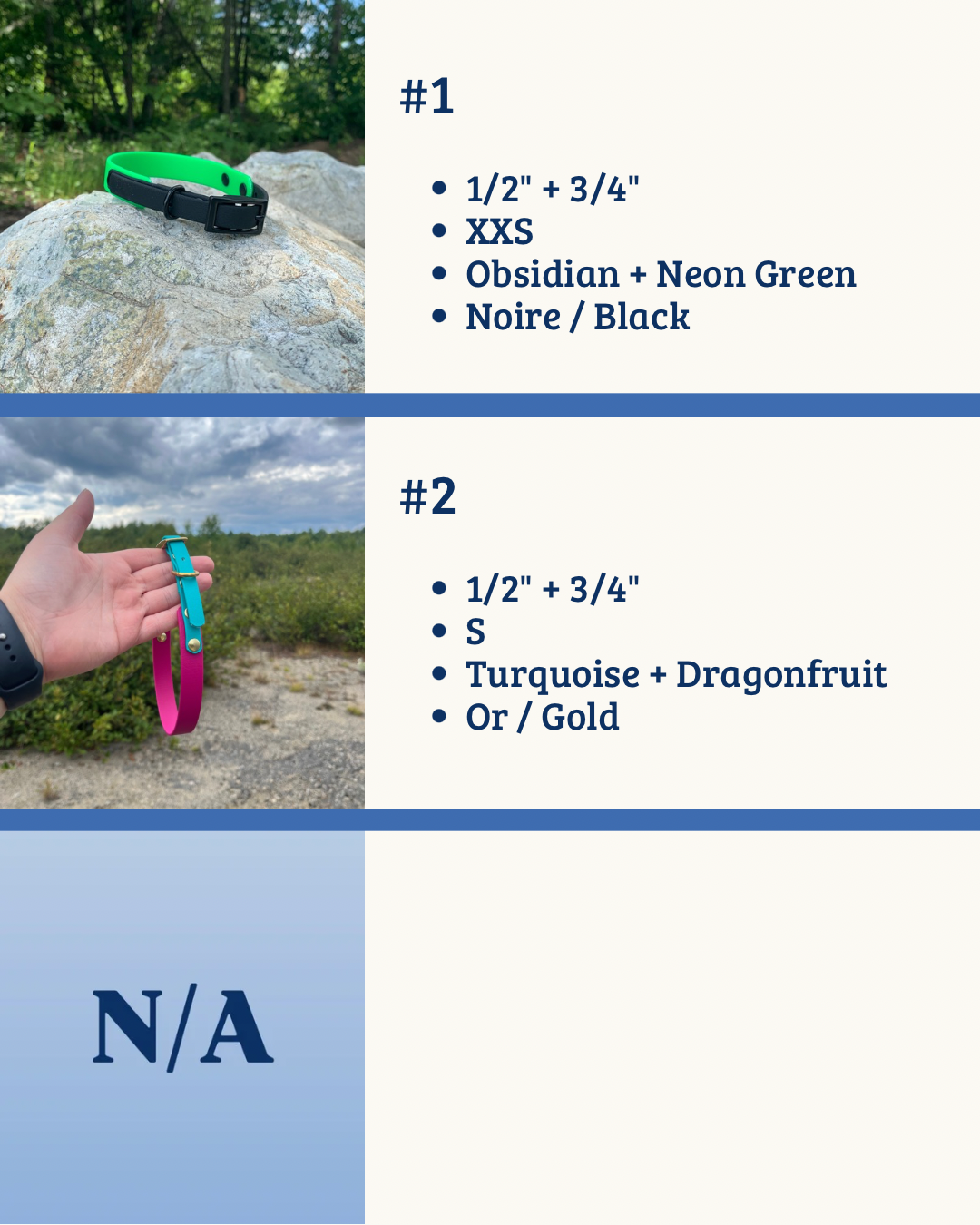 Colliers queue de poisson | Fish tail collars