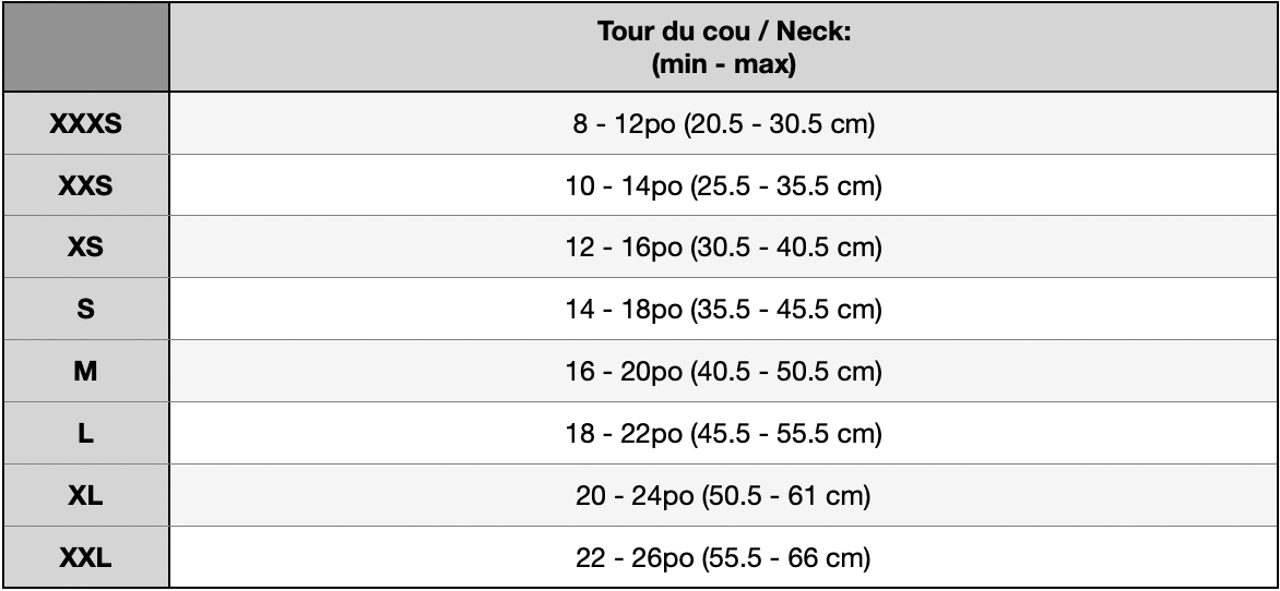 Colliers avec deux bandes | Collars with two layers